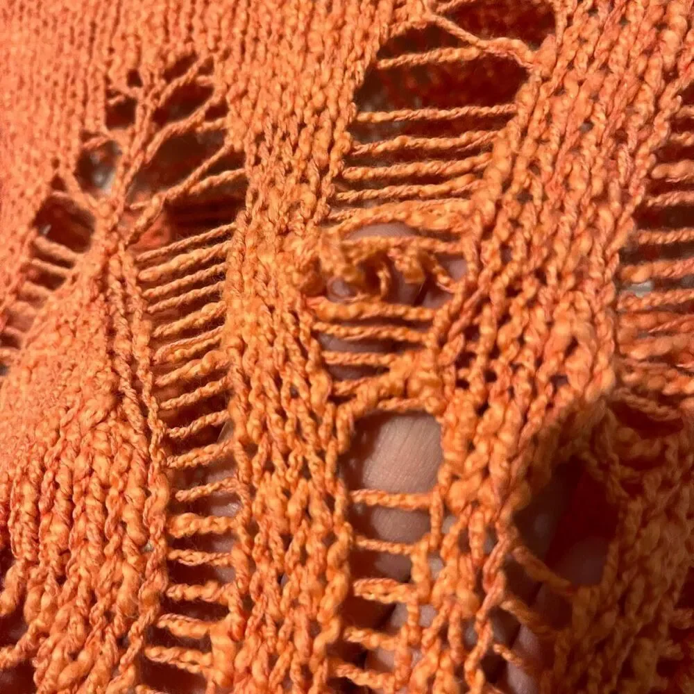 American Eagle Outfitters Coral Open-Knit Sweater NWT XS Coastal Cowgirl Beach B